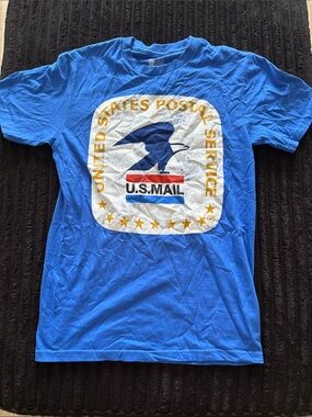 Blue U.S. Mail Graphic Short Sleeve Tee